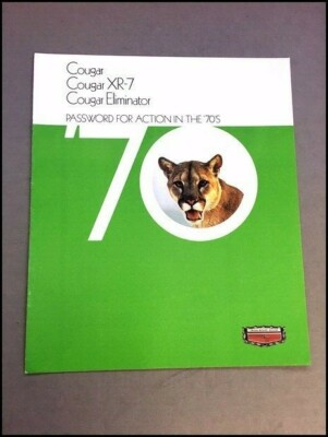 #ad 1970 Mercury Cougar 12 page Vintage Car Brochure Catalog XR7 Eliminator $17.56