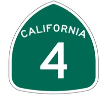 California State Route 4 Sticker Decal R1120 Highway Sign 
