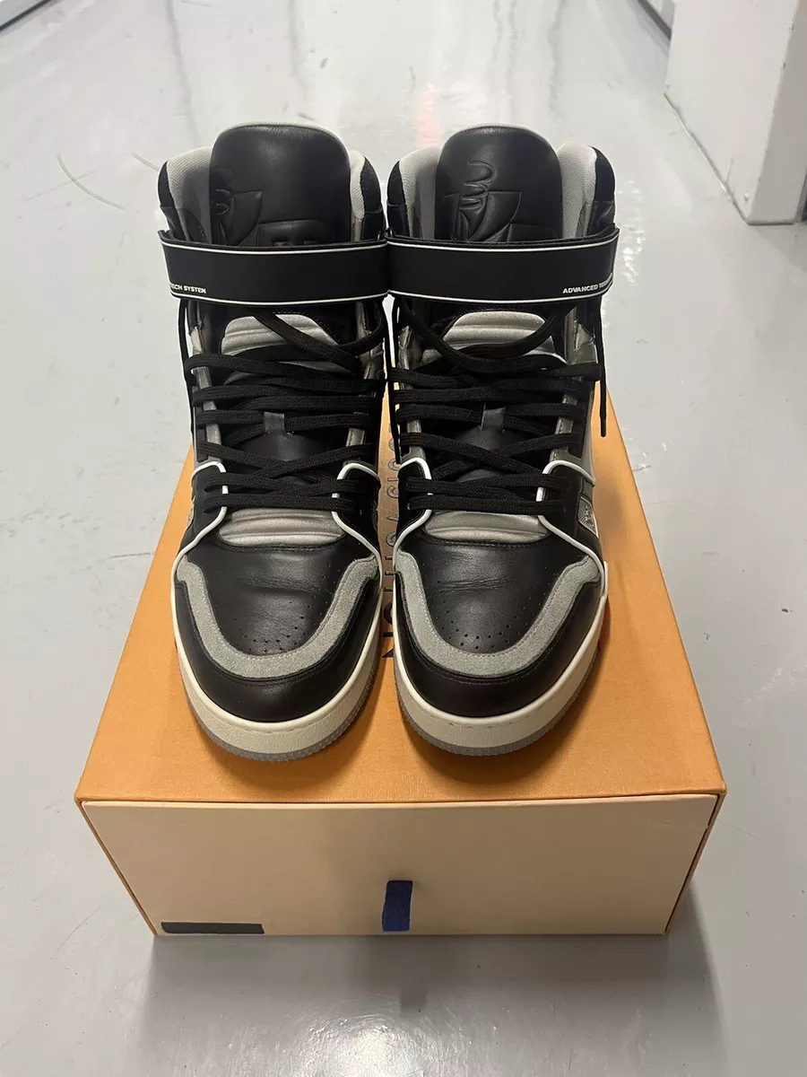 Louis Vuitton LV Trainer Sneaker Boot High Black Grey eBay
