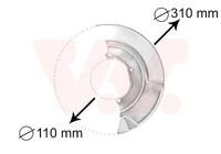 VAN Wezel 5874371 Spritzblech, Bremsscheibe FüR VW