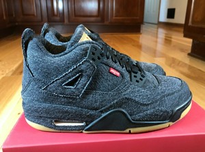 Nike Air Jordan 4 Retro Levi's Black Denim AQ9103 001 Size 4.5Y | eBay