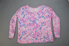 Lilly Pulitzer Luxletic Long Sleeve Paisley Pink Blue Shirt Size Small