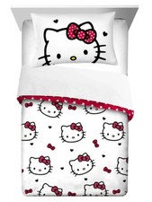Hello Kitty "Big Bow" Kids 2pc Reversible Twin/Full Comforter Set-W53986134832