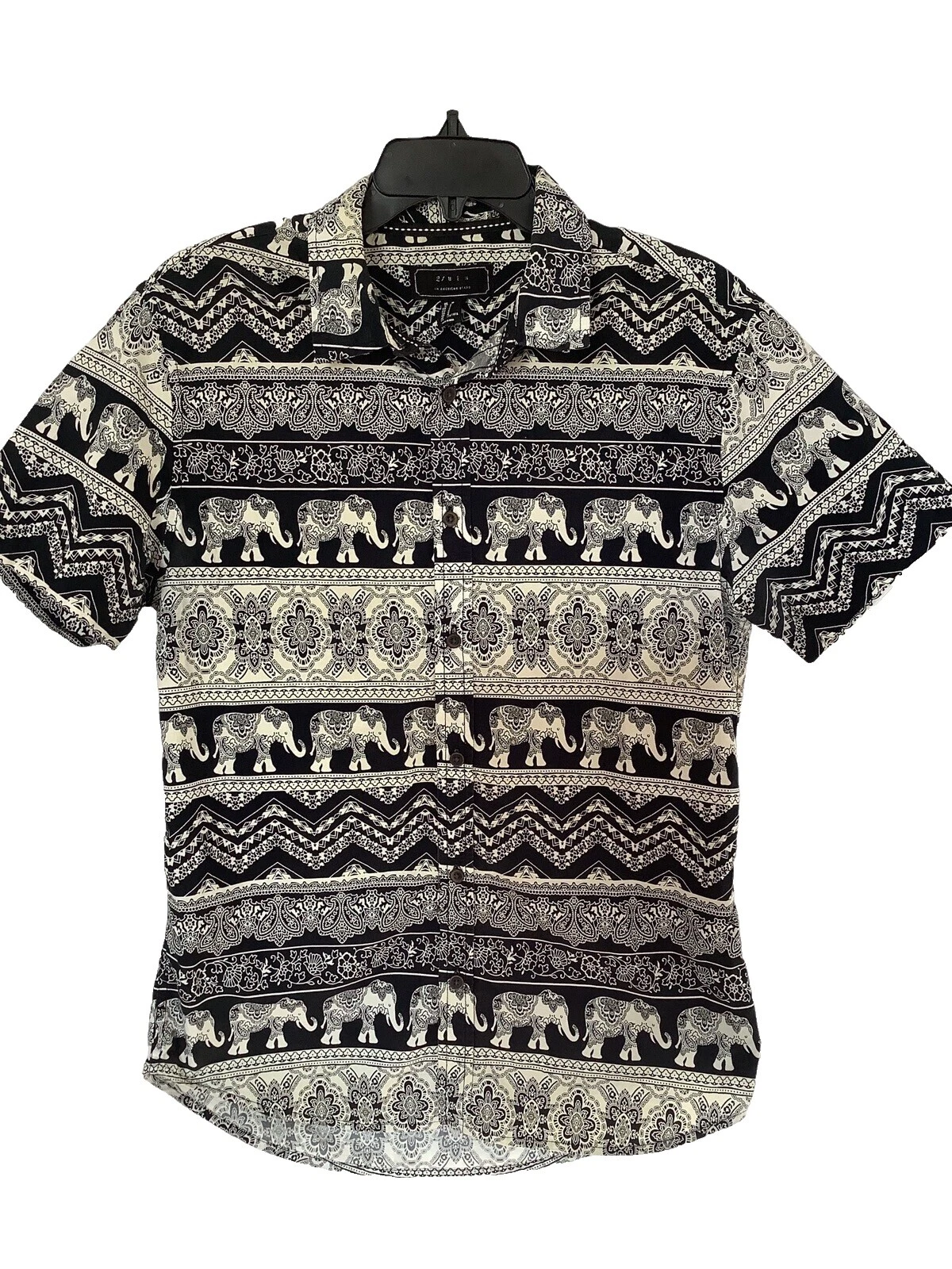 Botón Informal Estampado Animal FOREVER 21-Down Shirts for Men