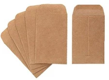 Coin And Small Parts Envelopes 500 Pack 2.25"x 3.5" With  Assorted Sizes 