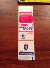 1980 American League Championship Series Baseball Ticket Stub Kansas City Royals