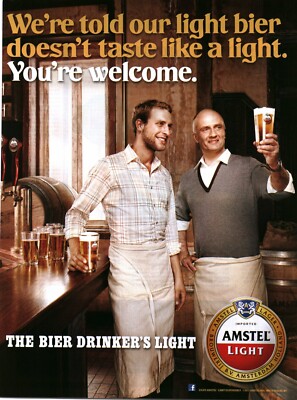 2011 PRINT AD - AMSTEL LIGHT BEER AD - THE BIER DRINKER'S LIGHT .. LIGHT BIER AD