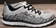 Skechers Flex Advantage Skech-Knit Memory Foam Gray Athletic Shoes Men's SZ 8.5