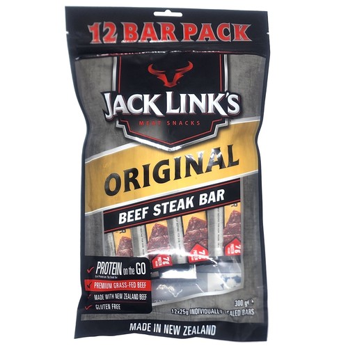 Jack Link's Original Beef Steak Bar Premium Grass-Fed Beef Protein Snack 3x 300g - Picture 2 of 8
