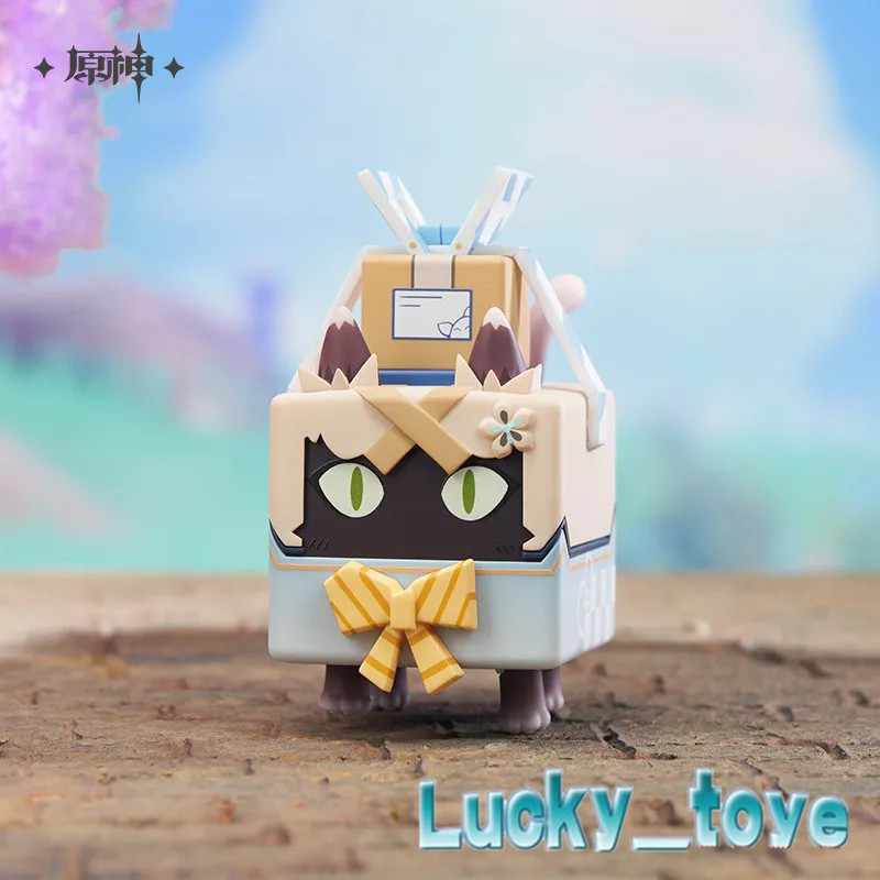 10cm Official Genshin Kirara Cat Box Urgent Movable Funny Figure