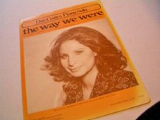 Barbra Streisand The Way We Were Piano Solo Photo Sheet Music 1973