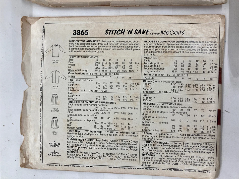 Vintage 80s Uncut Factory Folded Lot Of 5 Patterns Size 6 8 10 C19E - Image 3 of 4