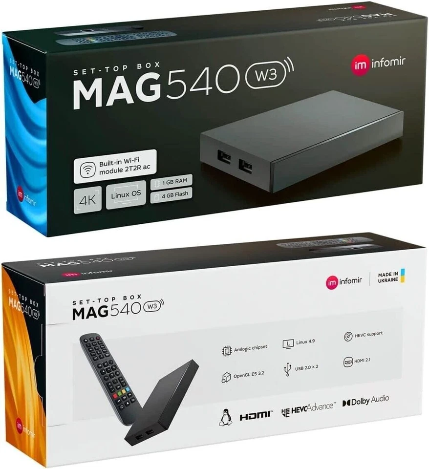 2023 INFOMIR MAG 540w3 DUAL WiFi 5G 4K Faster Than Mag524w3 Mag522w3 LINUX BOX - Image 3 of 4