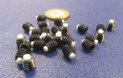 Kmac Alloy Steel Set Screws, Nylon Tip, 1/4-20 x 1/4" Thread Length, 25 Pieces