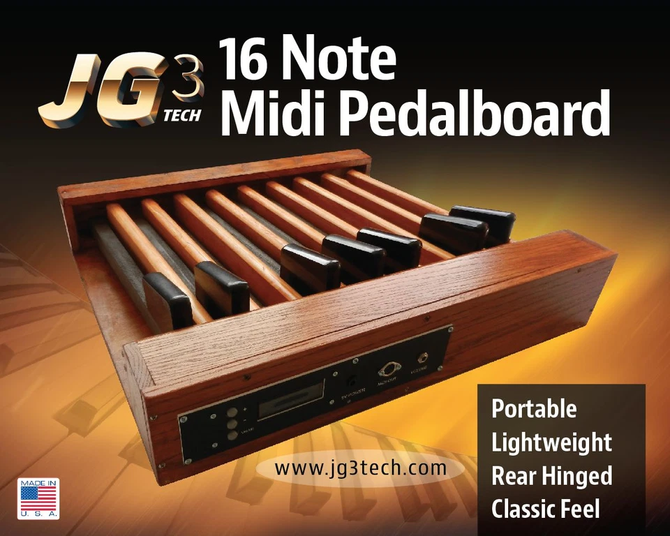 JG3 Tech 16 Note Midi Bass Pedal Foot Controller - Image 3 of 3