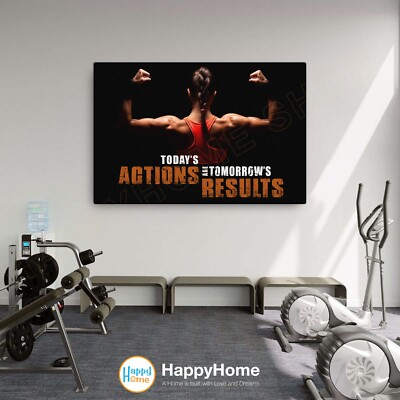 Workout Gym Fitness Quotes Poster Motivational Inspiration Gym Room Wall  Art
