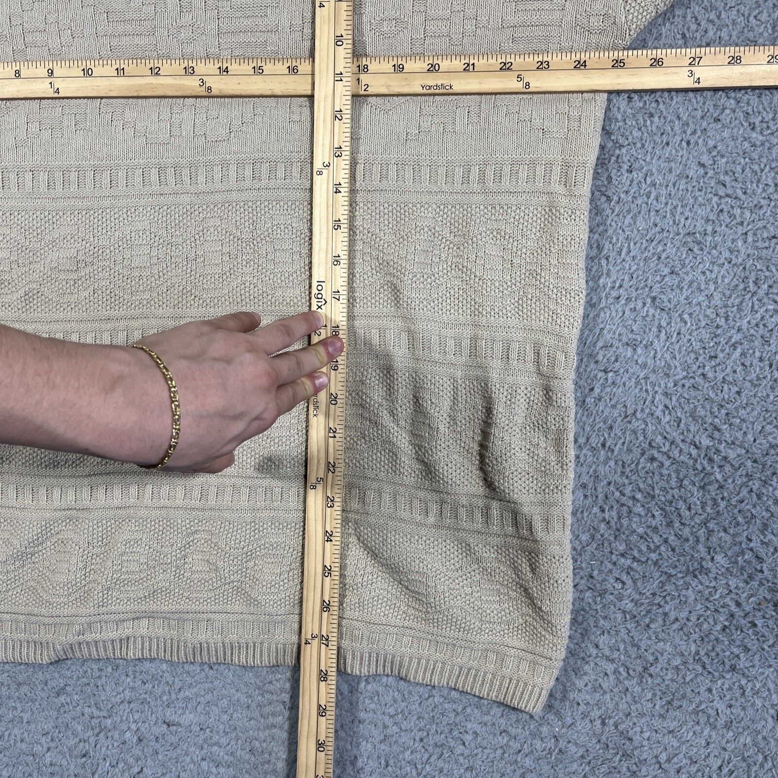 Vintage Basic Editions Pullover Knit Sweater Beig… - image 6