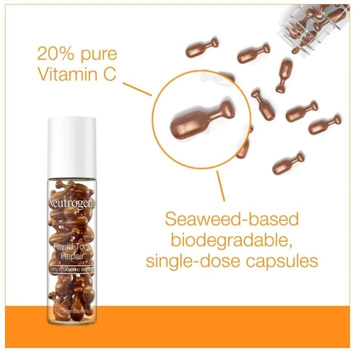 Neutrogena Rapid Tone Repair 20% Vitamin C Serum Capsules 30 Ct - Image 3 of 4