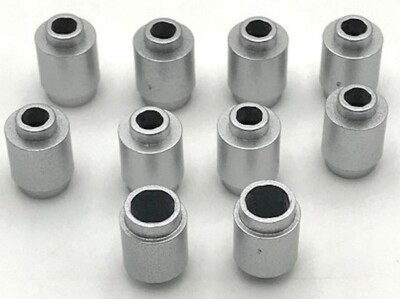 Lego 10 New Metallic Silver Bricks Building Blocks Round 1 x 1 Parts