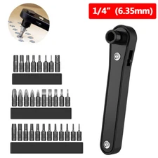Mini 1/4 inch Hex Socket Wrench Screwdriver Bit Ratchet Wrench Mix Set Hand Tool