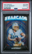 2022 Panini Select Football Justin Herbert Starcade Prizm PSA 10 GEM MT! #STAR-6