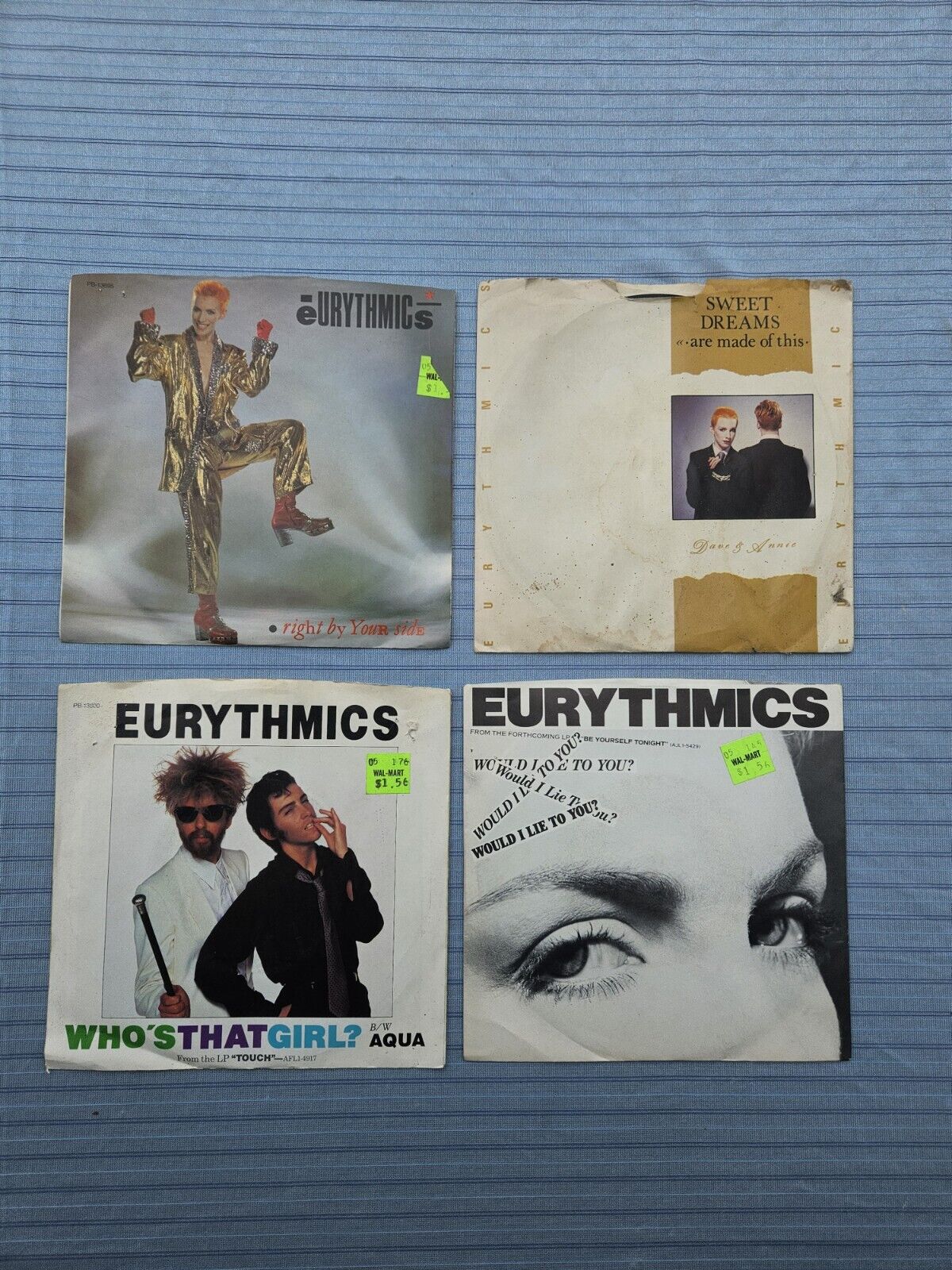 RCA Records Eurythmics 1980s 45RPM Vinyl Records Lot 7"