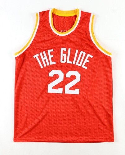 Clyde Drexler Signed Houston Rockets Red Home (Clyde the Glide) Jersey (JSA COA) - Picture 3 of 6