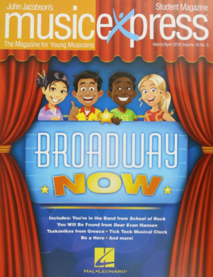 2018 Lot 5 Broadway Now Sheet Music Express Student Magazine Vol 18 #5
