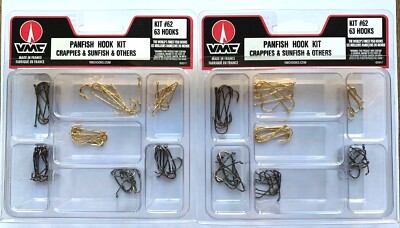 2 VMC Panfish Hook Kits: Crappies - Sunfish - & Others (126 hooks total)
