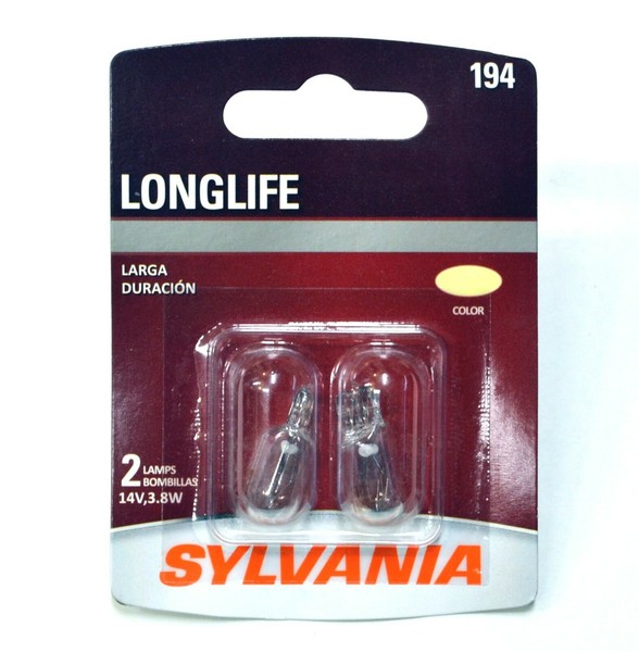 Sylvania Longlife 194 3,8W Zwei GlüHbirnen RüCkseitenmarkierungslicht Ersatz OE-image