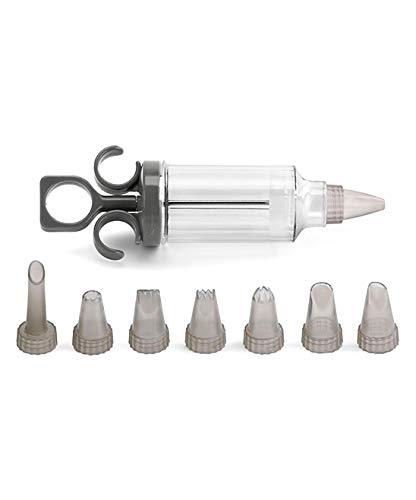 9pc Cup Cake Decoration Dispenser Icing Frosting 8 Tips Donut Filler 6" Syring