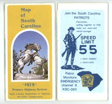 Vintage 1979 South Carolina Official State Highway Department Road Map 6/79 