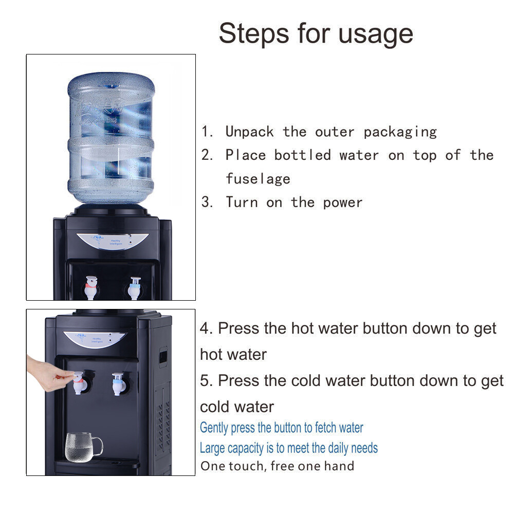 未使用Water Server ホット＆コールド Great Value Top Loading Hot/Cold Temperature Water Dispenser