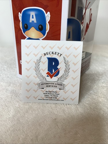 Funko Marvel Universe CAPTAIN AMERICA #06 Signed By STAN LEE BAS COA - Foto 14 di 16
