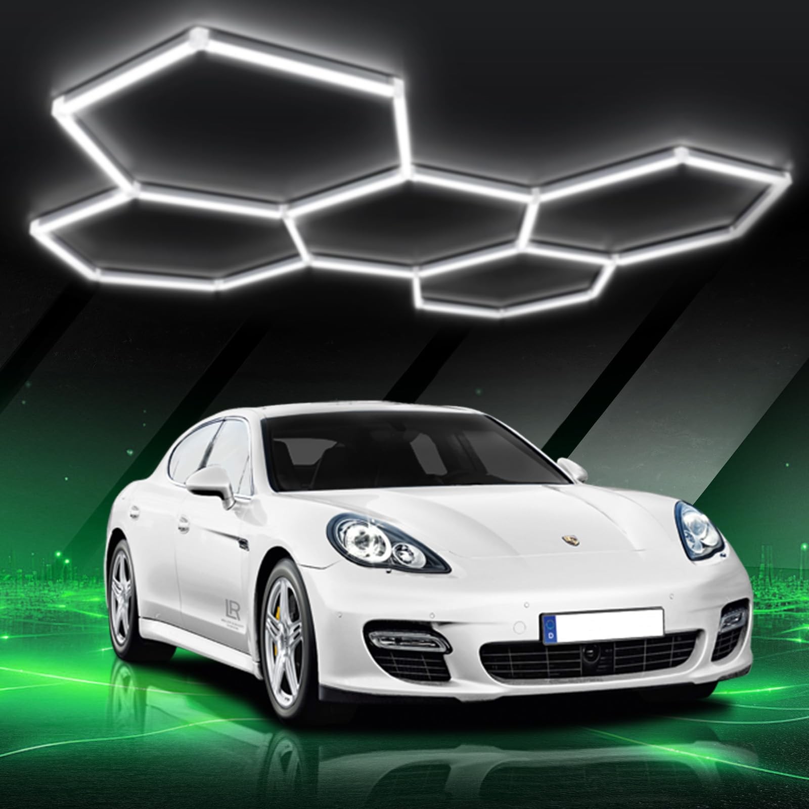 Plafoniera LED Esagonale Garage 192W | Illuminazione Professionale Detailing
