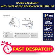 Starter Motor fits DODGE AVENGER 2.0D 09 to 11 ECD Manual Transmission Bosch