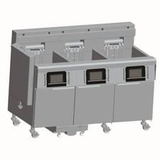 Frymaster 3FQE60U FilterQuick (3) 60lb. Electric Fryer w/ Automatic Filtration