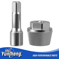 Silver Chrome 1.5'' Tub Drain Extractor with 1/2'' Socket Bathtub Remover