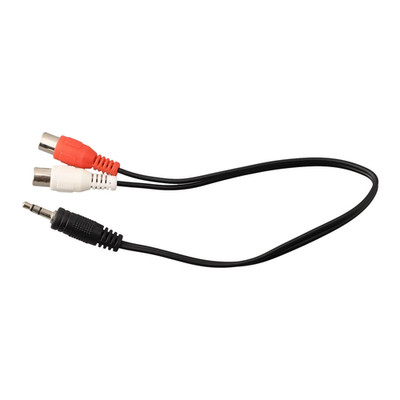 Gold 3.5 mm 1/8'' stereo jack, mini jack to 2 plugs adapter, audio Y-cable