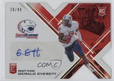 2017 Panini Elite Draft Picks Status Red Die-Cut 28/49 Gerald Everett Auto 14md
