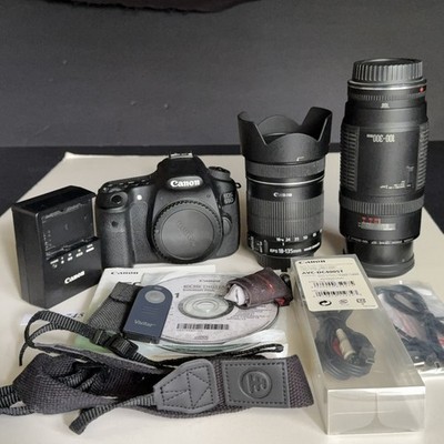 Canon EOS 60D 18.0MP DSLR Kit w/ EFS 18-135mm Lens +EF 100-300mm lens + remote
