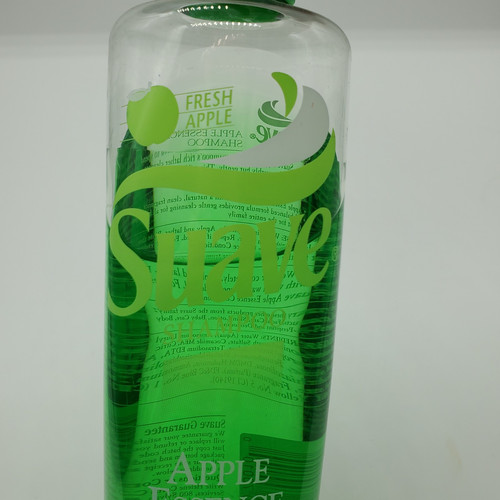 VINTAGE Suave grünes Shampoo frische APFELESSENZ 15 Unzen Flasche Helene Curtis USA - Bild 2 von 4