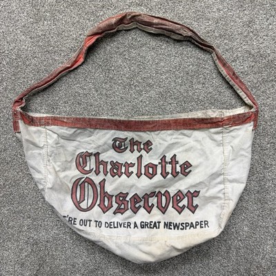 Vintage The Charlotte Observer Mail Bag 60s 70s RARE