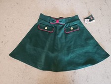 Gymboree Girls' Green Skirt with Red Accents and Bow Detail