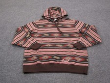 Ariat Hoodie Sweatshirt Womens XL Colorful Aztec Logo Hood Pullover Work Outdoor