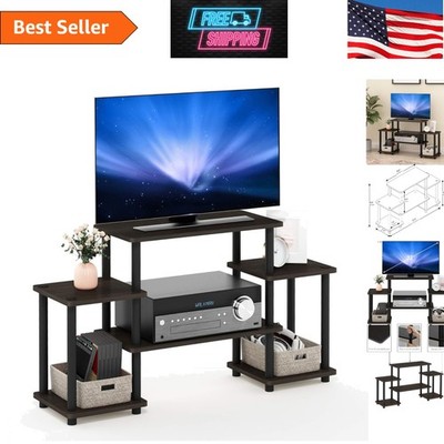 Compact Multi-Tiered Entertainment Center   Assemble in Minutes Without Tools