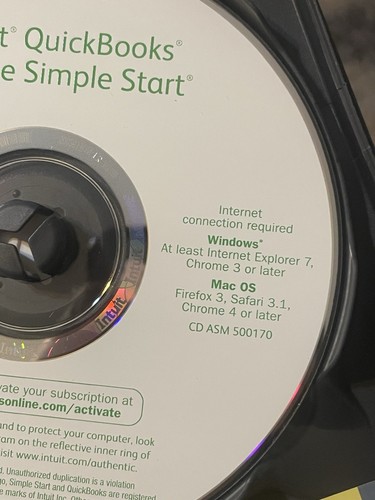 Intuit quickbooks simple start small business accounting software w key #’s - Picture 3 of 7