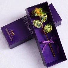 24K Gold Rose in Geschenkbox – Ewige Rose Valentinstag Hochzeit Geschenk