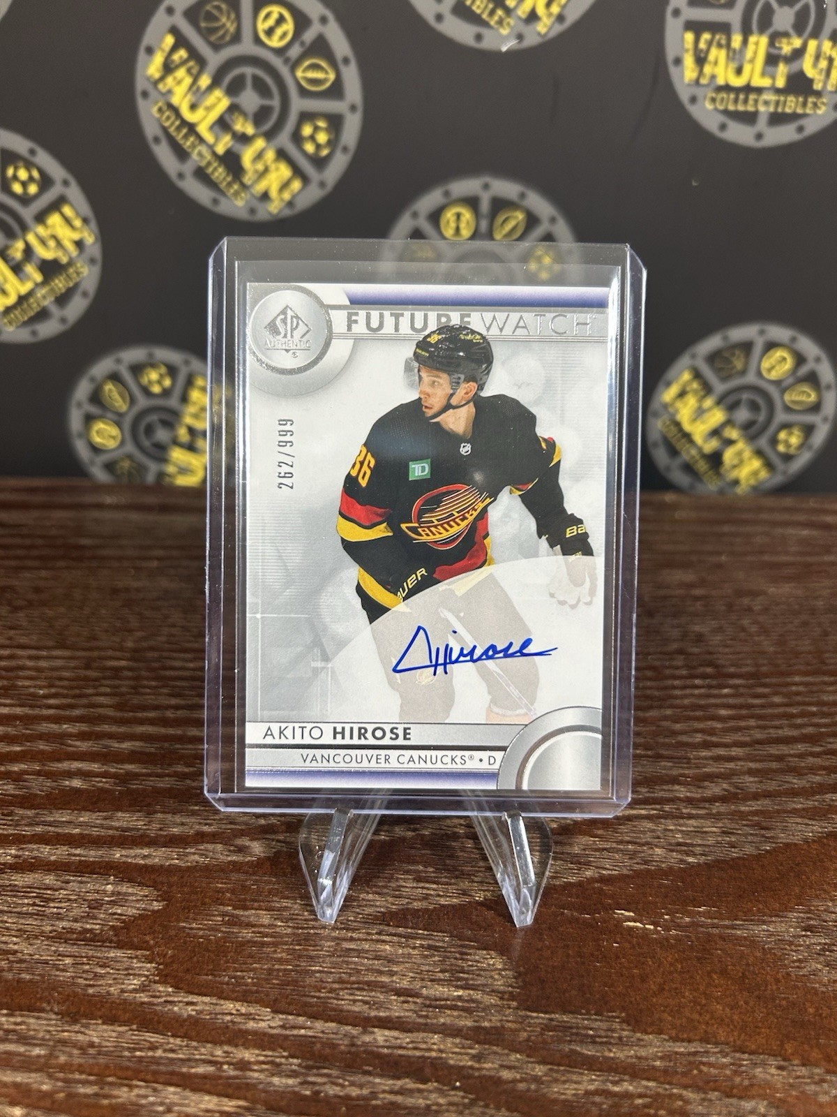 2023-24 SP Authentic FUTURE WATCH AUTO Akito Hirose Rookie Auto /999 Canucks