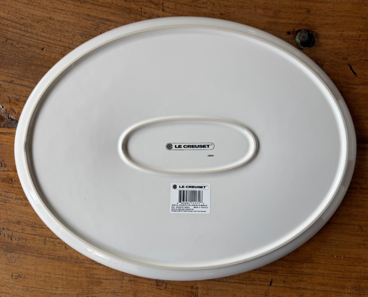 Le Creuset Stoneware Jardin Relief Oval Platter 14.25 